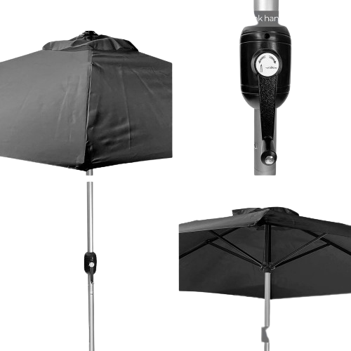 Umbrela cu manivela, 270 cm, antracit