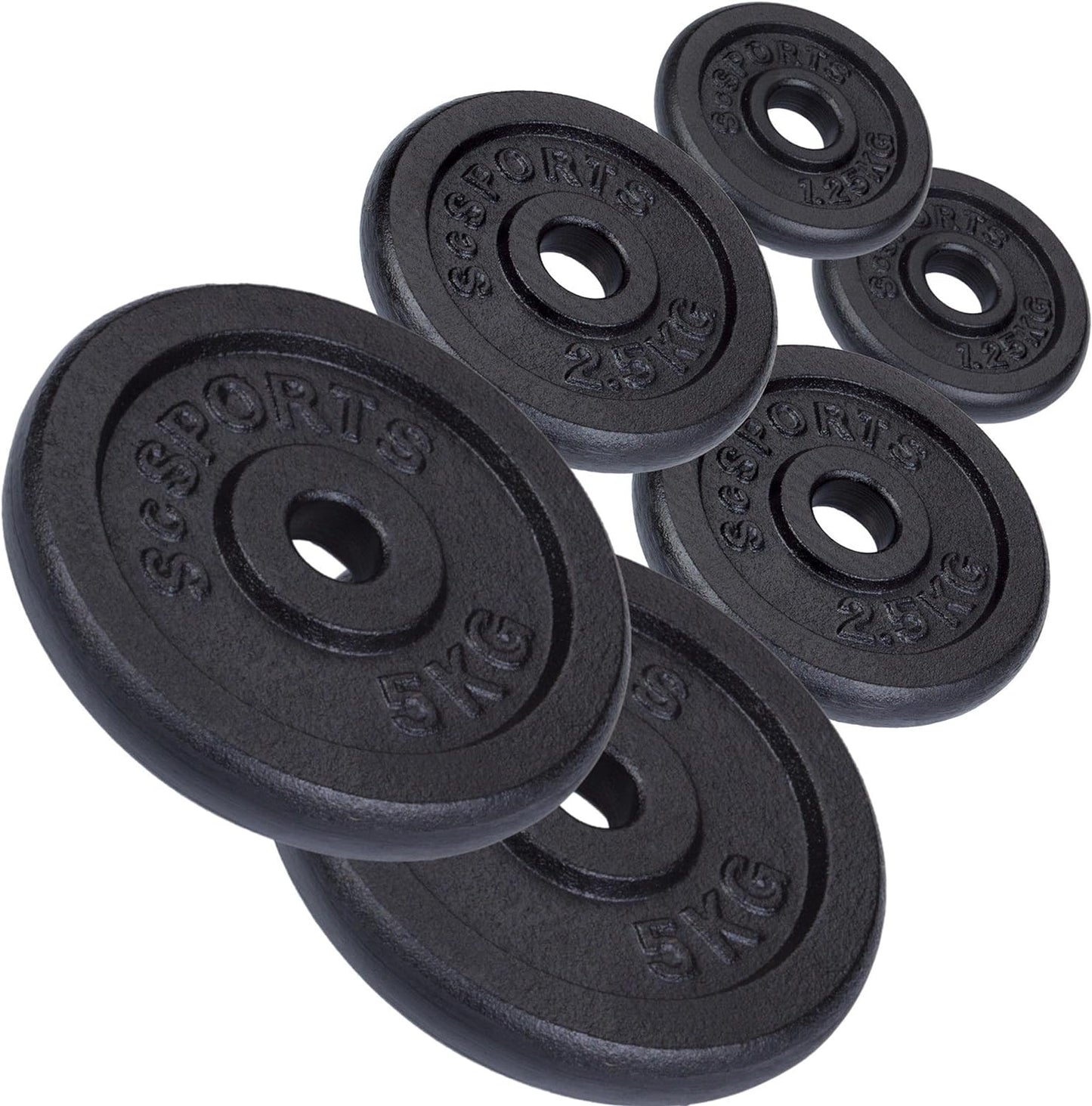 Set de discuri de greutate, 8 - 17.5 KG, 30/31 mm, fonta ScSports