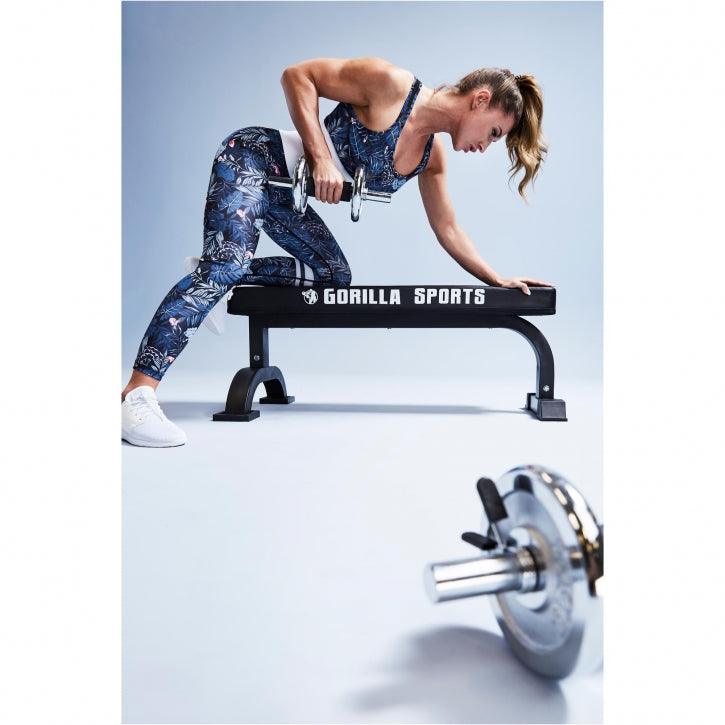 Set de gantere cromate 30 kg cu închizători în formă de stea