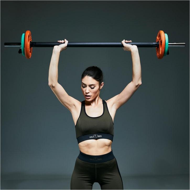 Set de haltere Aerobic cu mâner din cauciuc 19,5 kg