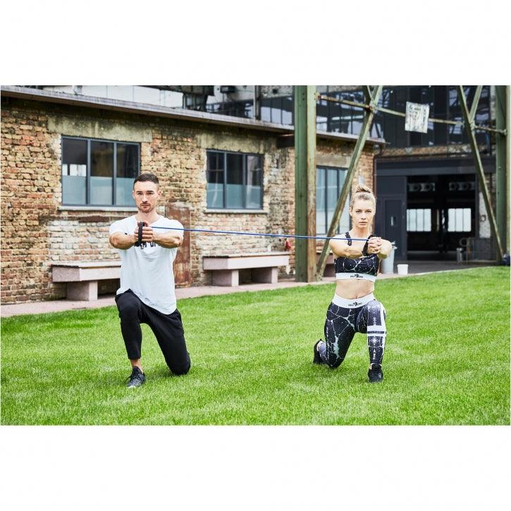 Set de 3 tuburi de fitness, inclusiv mânere și geantă