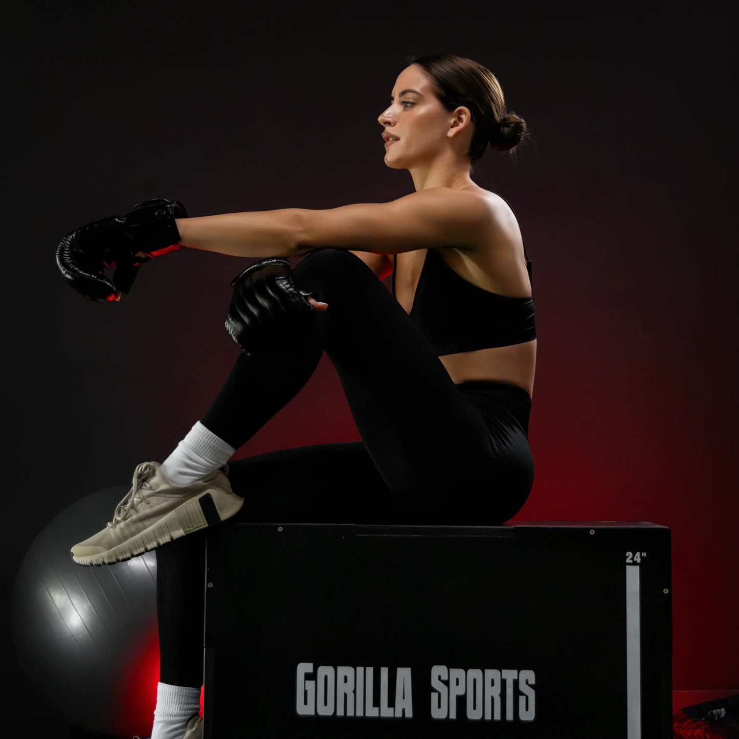 Plyo Box din lemn negru 61 x 51 x 76 cm