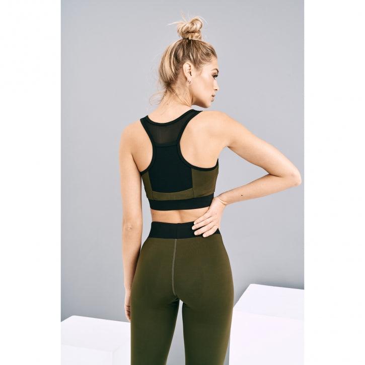 Colanți sport în negru/roz și negru/măslin