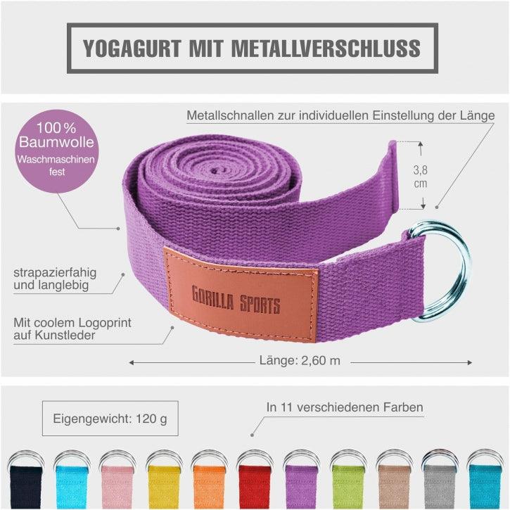 Curea de yoga în diverse culori