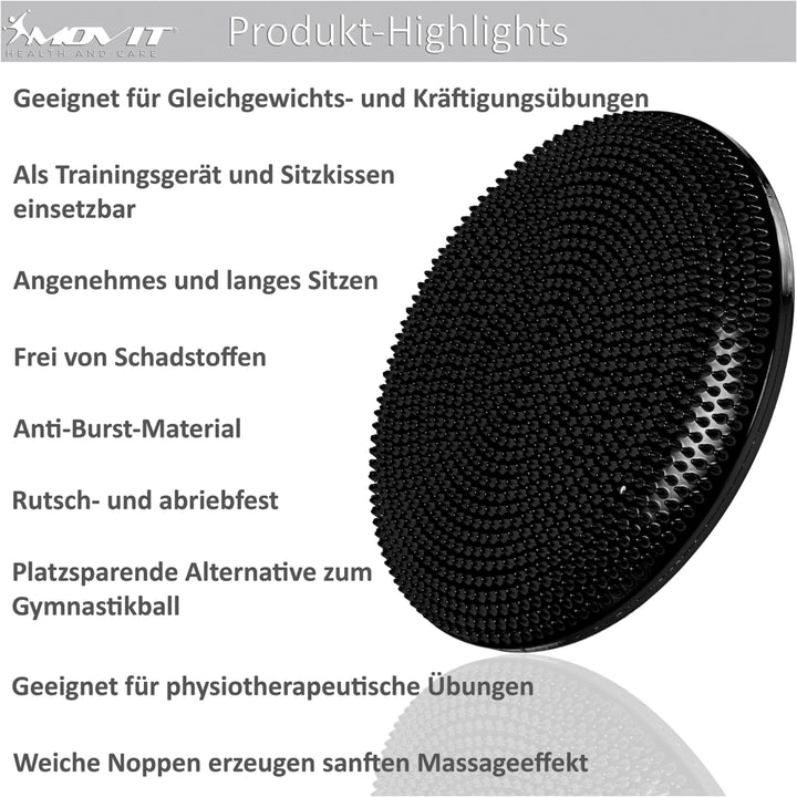 Perna de echilibru si masaj, MOVIT®, 33 cm, gri - Gorilla Sports Ro