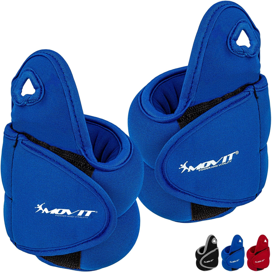 Greutati din neopren pentru degetul mare, MOVIT® 2 x 0,5 kg, albastru - Gorilla Sports Ro