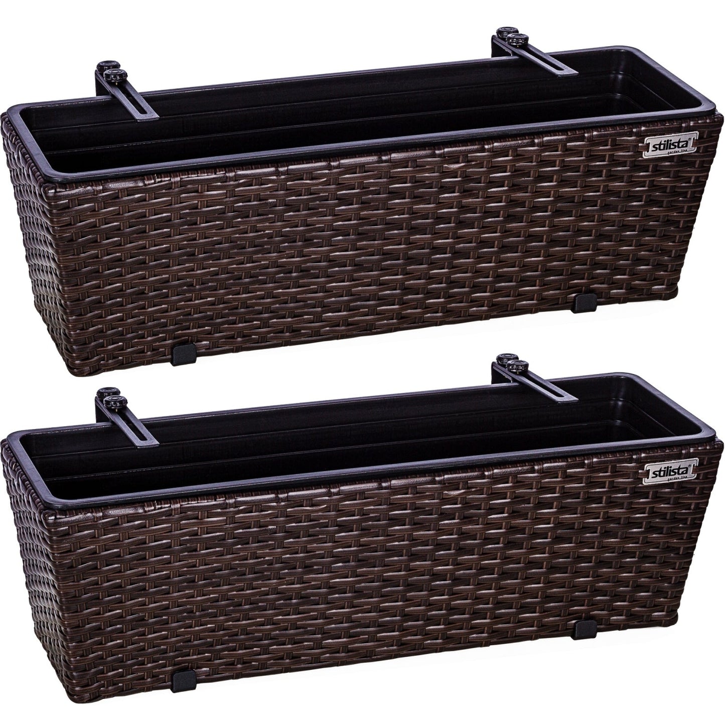 Set de 2 ghivece de flori, maro