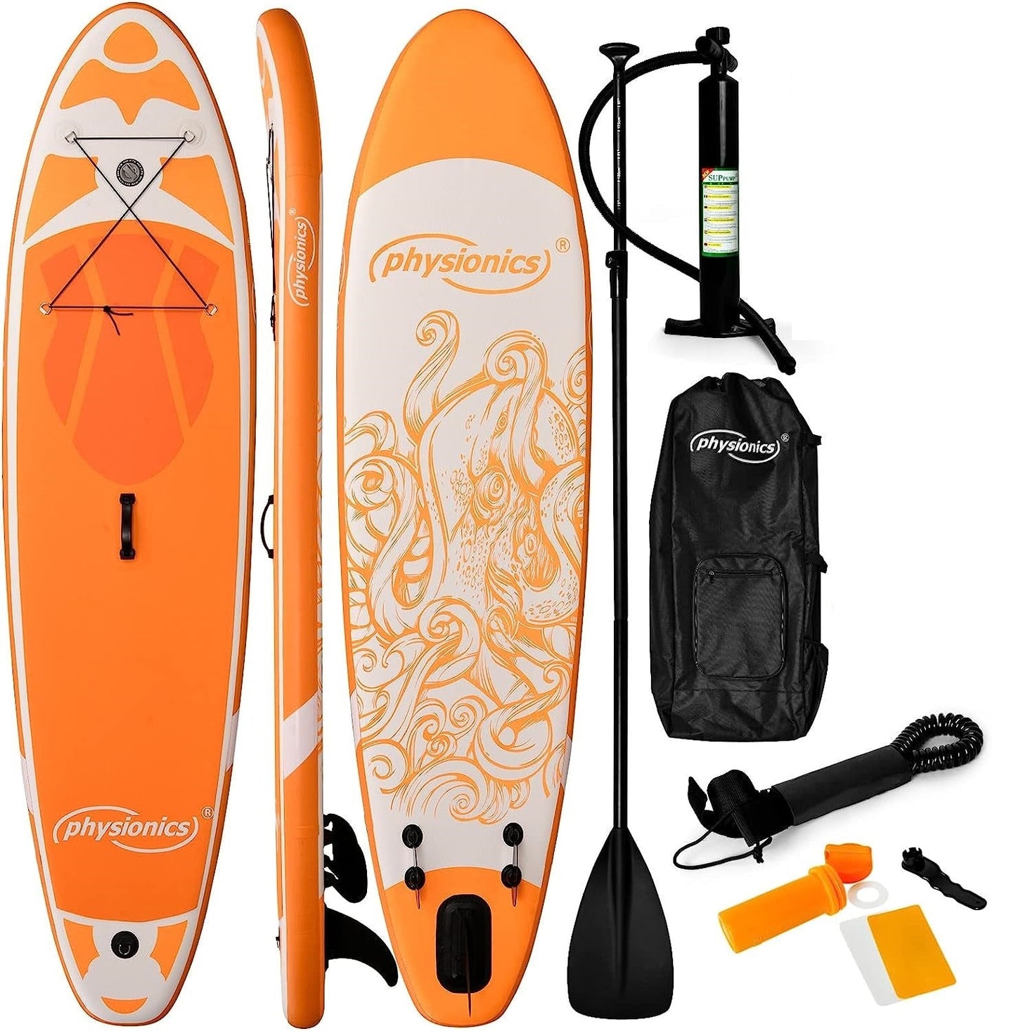 Placa de surf, Sup gobflabila, 305x76x12cm, portocalie