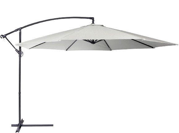 Umbrela de soare cu suport, 3m, alb