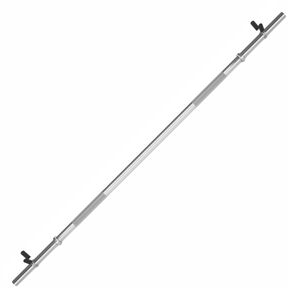 Bara de haltere de 120-180 cm, 30mm, pana la 120 kg, otel, crom, blocare cu arc ScSports