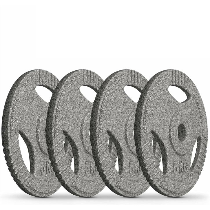 Set discuri fonta cu maner, 4 x 5kg, 30mm