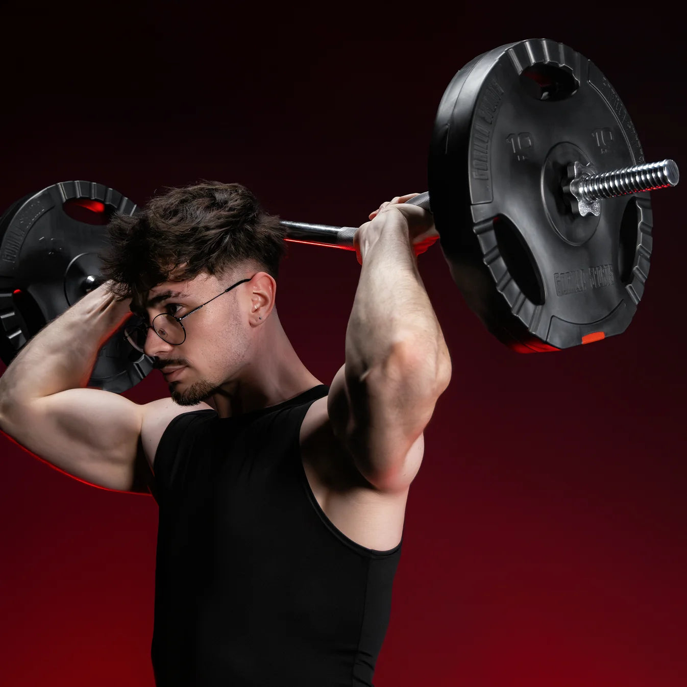 Bară SZ pentru biceps 48 inchi cu piulite, neagra – US EDITION
