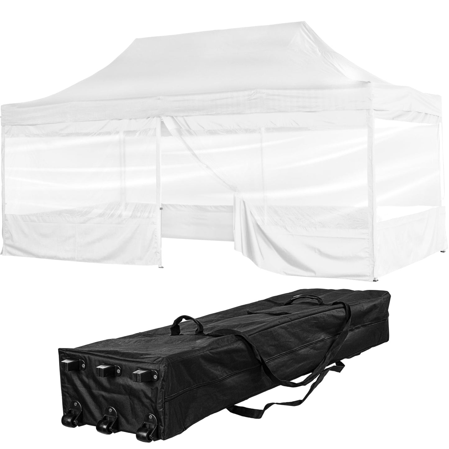 Foisor pliabil, 3 x 6 m, alb