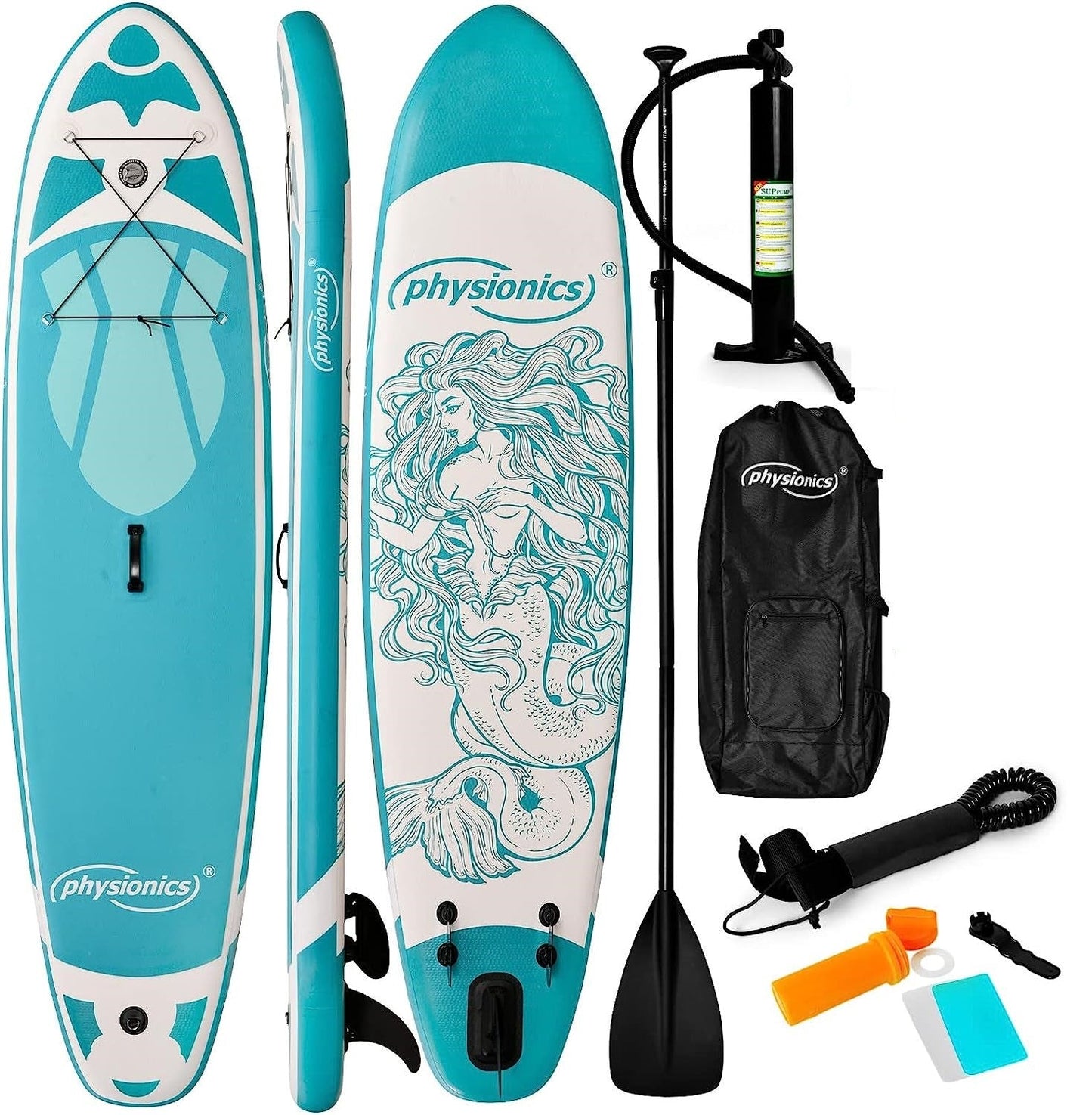 Placa de surf, Sup gobflabila, 305x76x12cm, verde menta