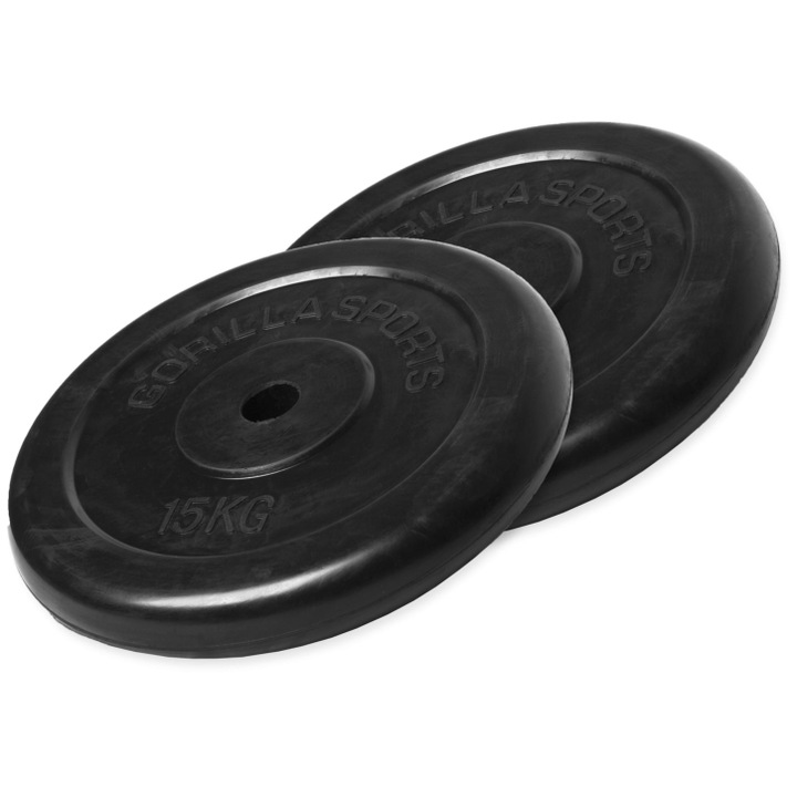 Discuri din cauciuc 0.5 - 30 KG, 30/31 mm Gorilla Sports