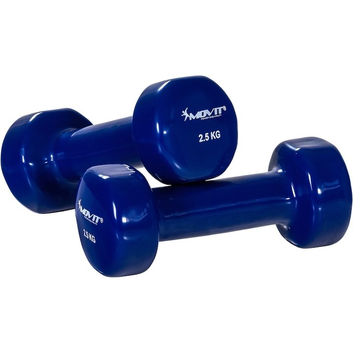 Set de 2 gantere, greutate 1 - 10 kg, Multi Colorat, MOVIT