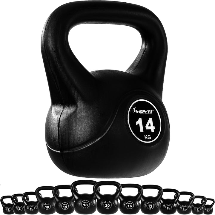 Kettlebell, MOVIT®, 14 kg, negru - Gorilla Sports Ro