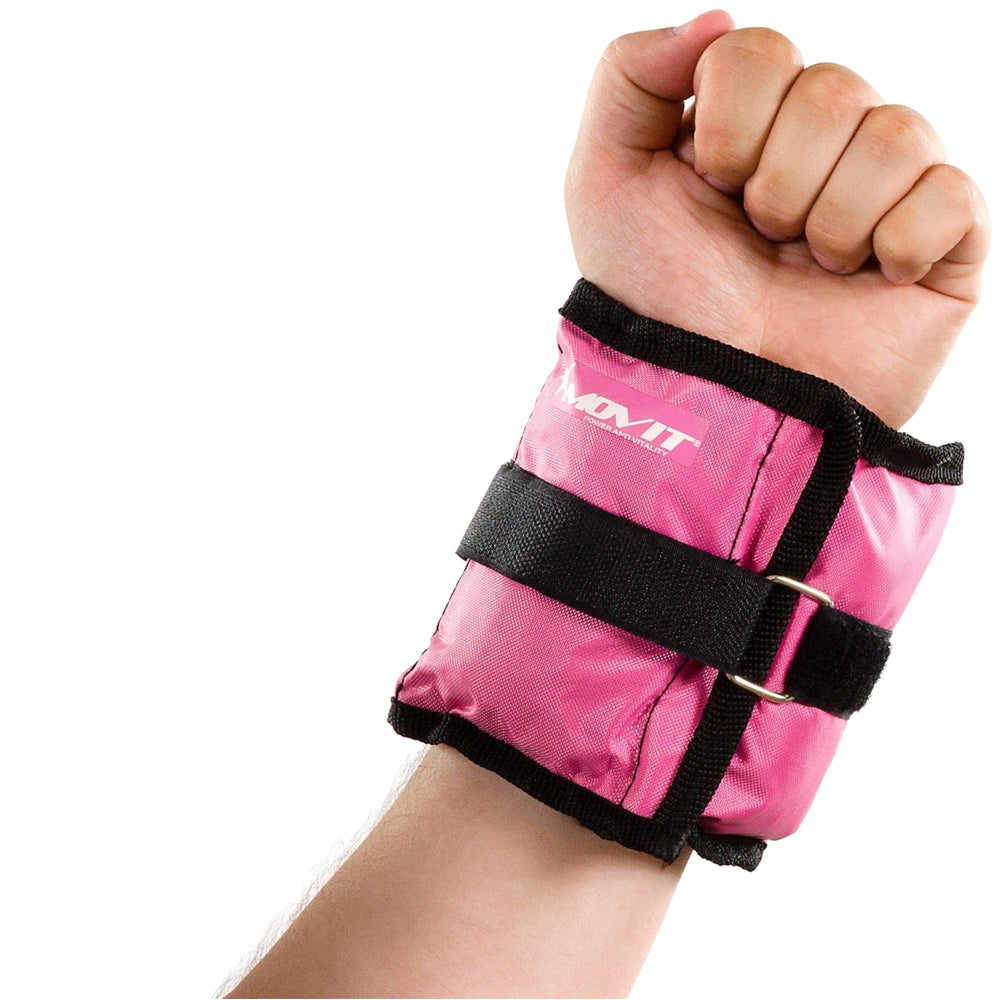Mansete MOVIT®, 2 x greutati de alergare de 1kg, roz - Gorilla Sports Ro