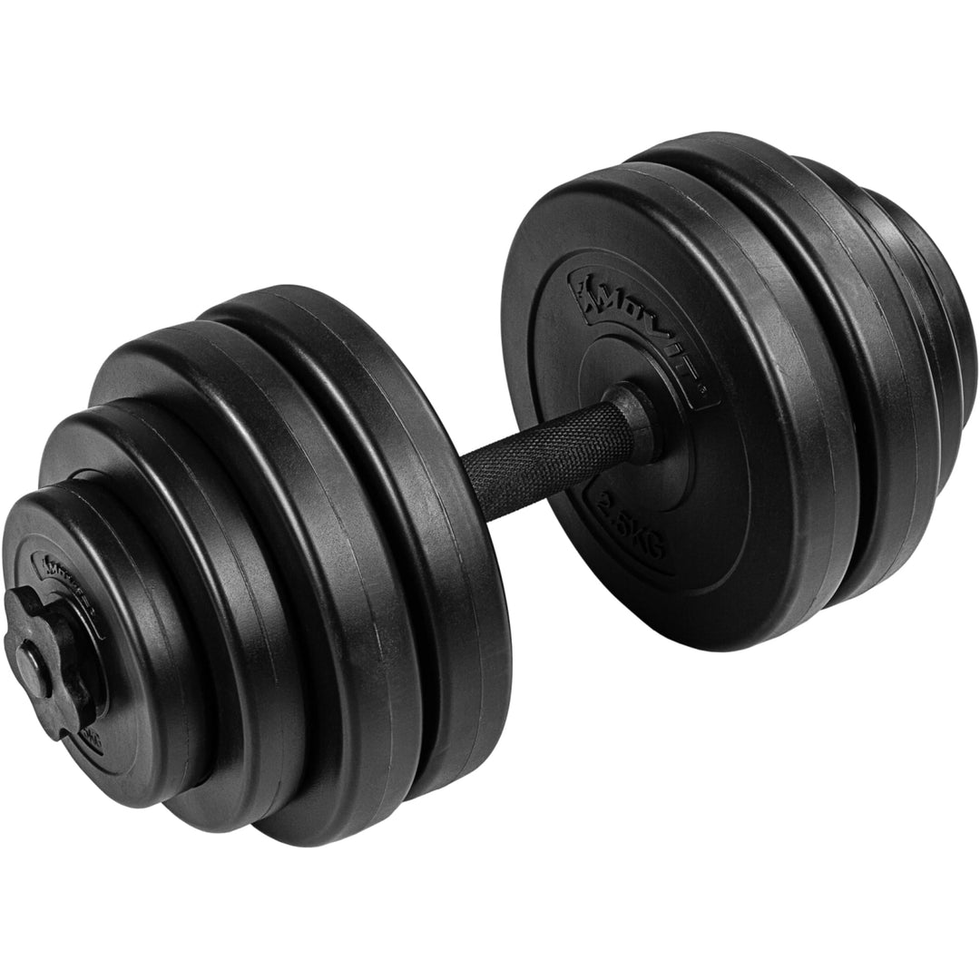 Gantera, MOVIT®, 15 kg, negru - Gorilla Sports Ro