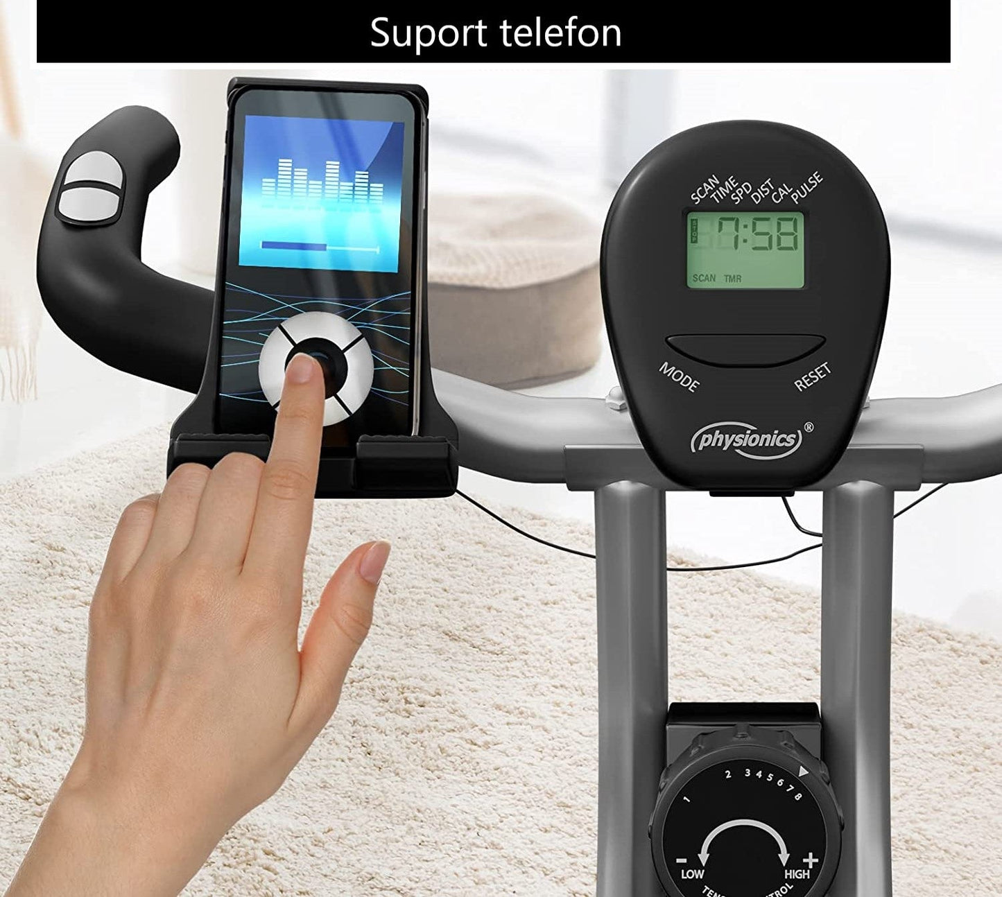 Bicicleta fitness, 42.5 x 77 x 115 cm