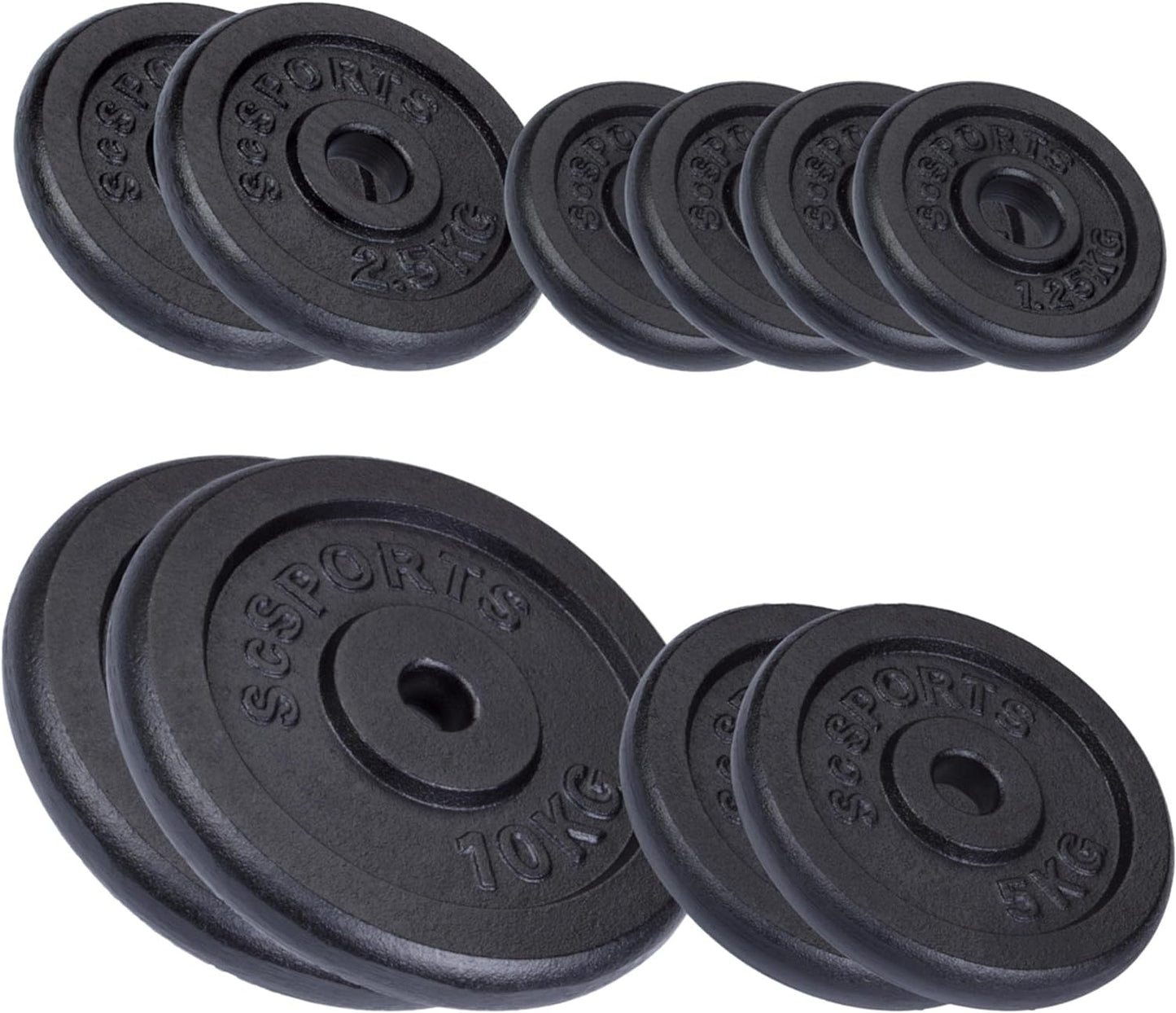 Set de discuri de greutate, 27 - 60 KG, 30/31 mm, fonta ScSports