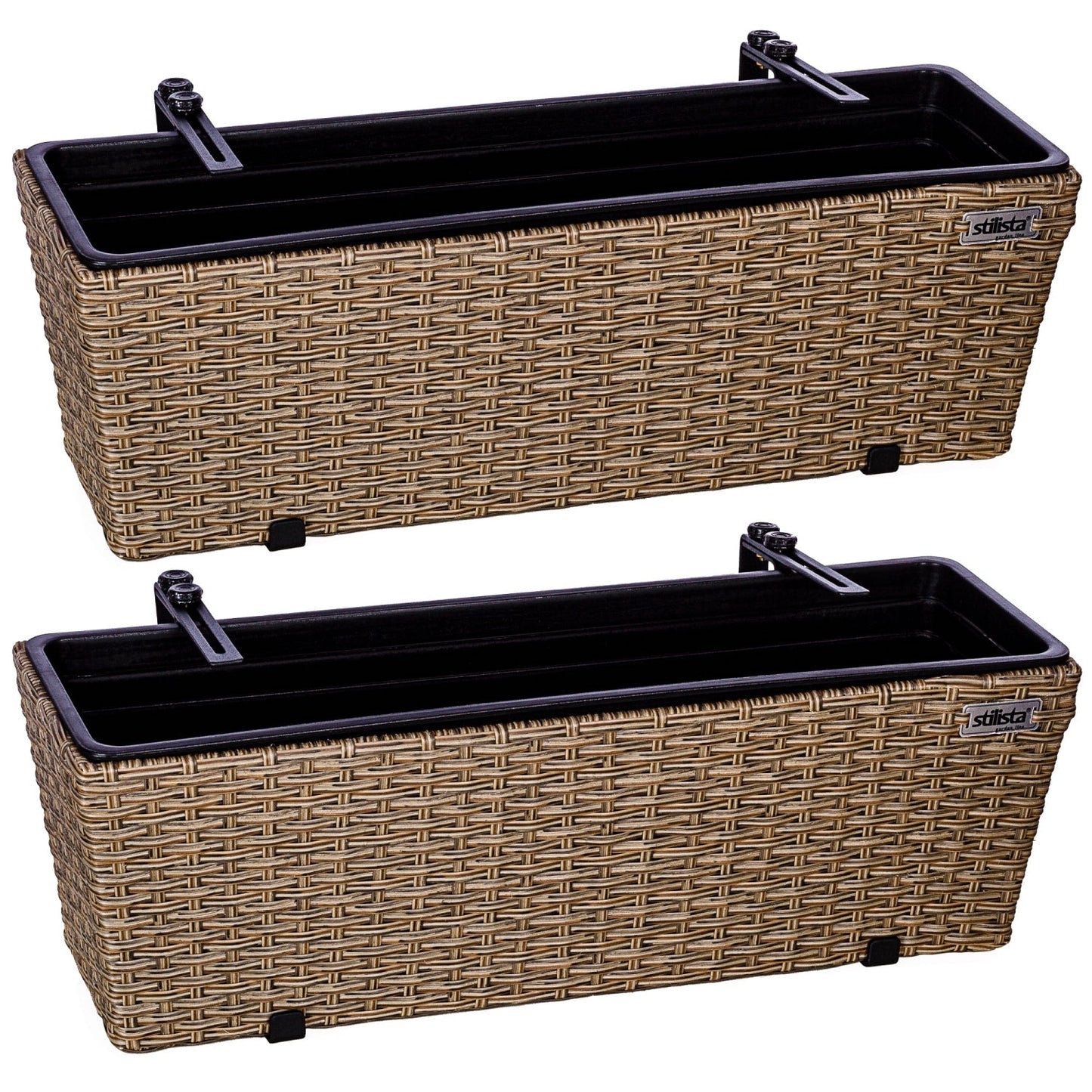 Set de 2 ghivece de flori, crem