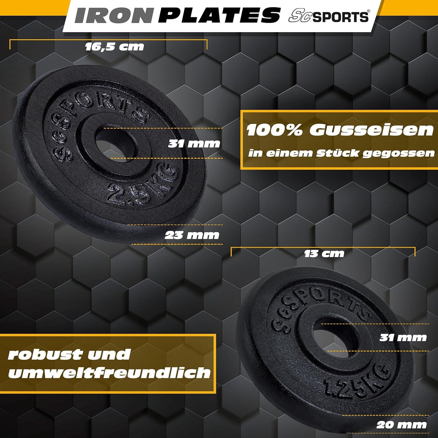 Set de gantere cu valiză 15 - 20 kg