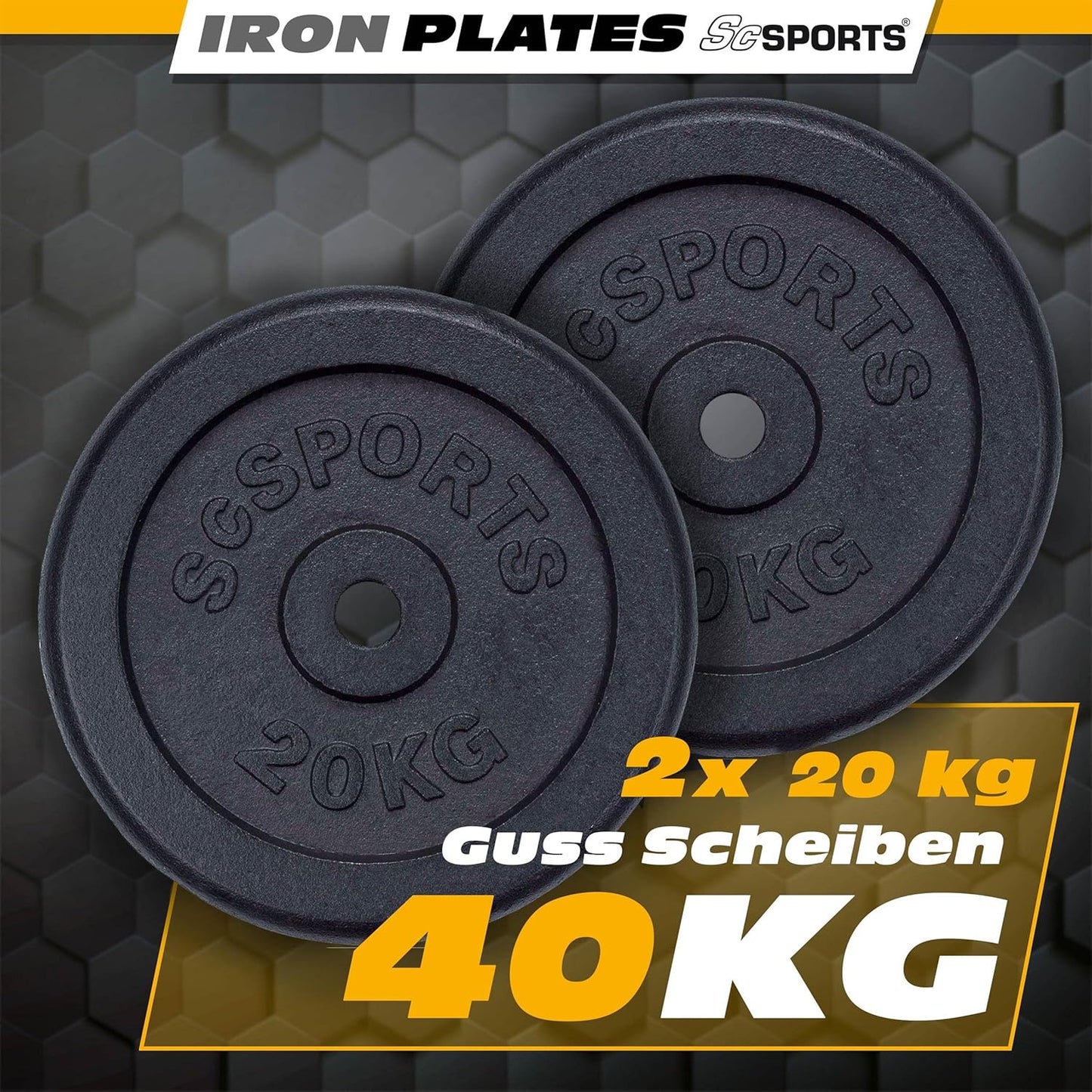Discuri de halteră din fontă 20 - 120 kg