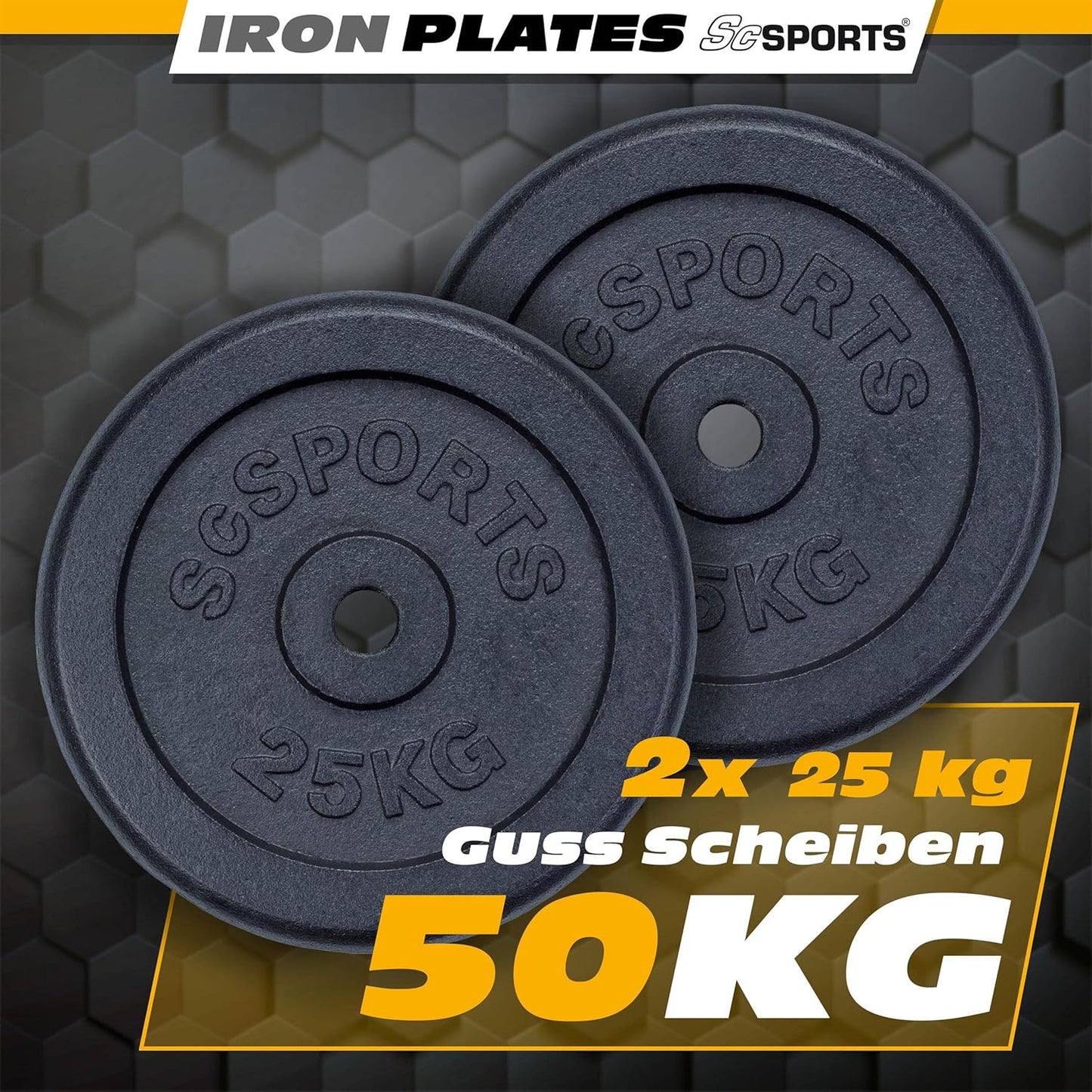 Discuri de halteră din fontă 20 - 120 kg
