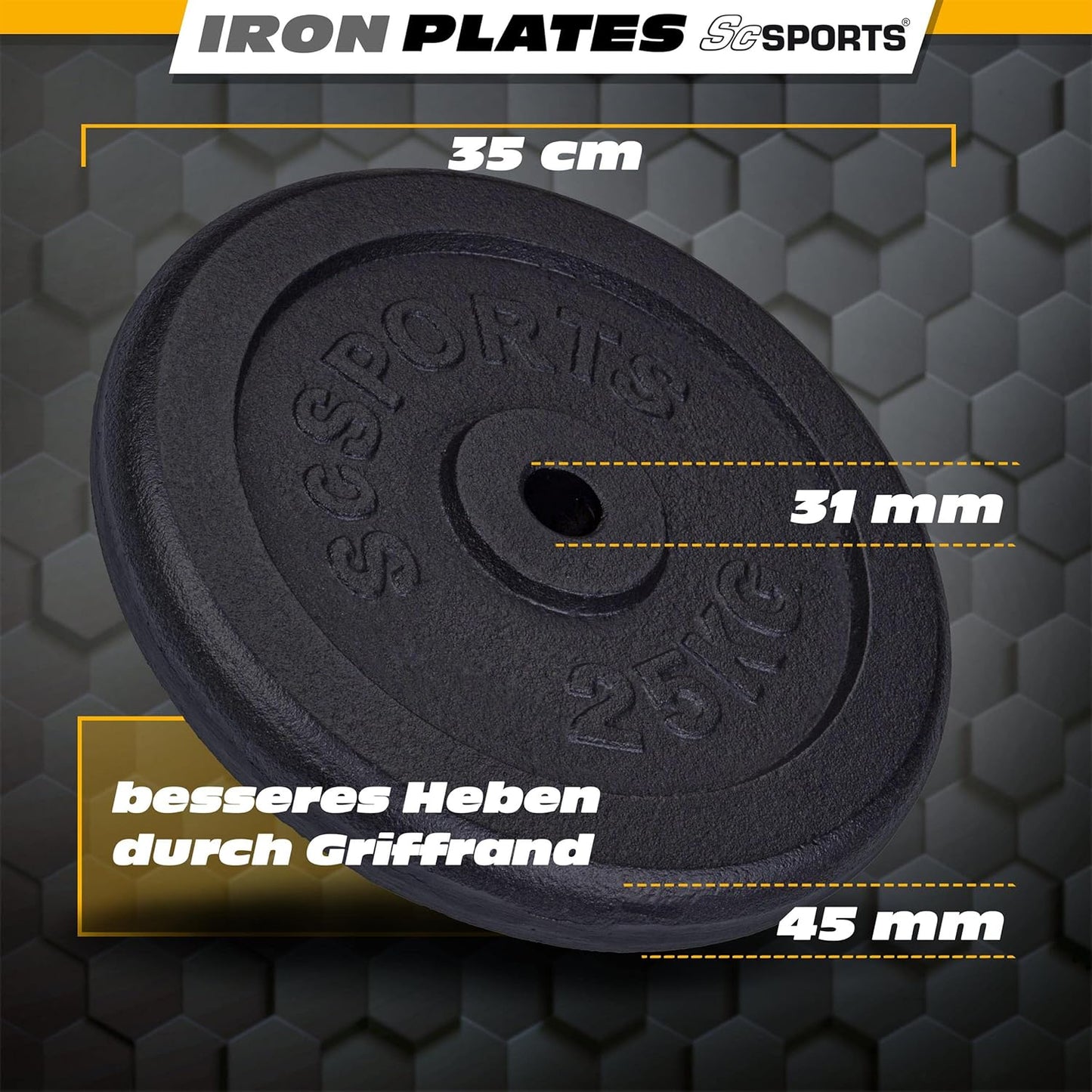 Discuri de halteră din fontă 20 - 120 kg