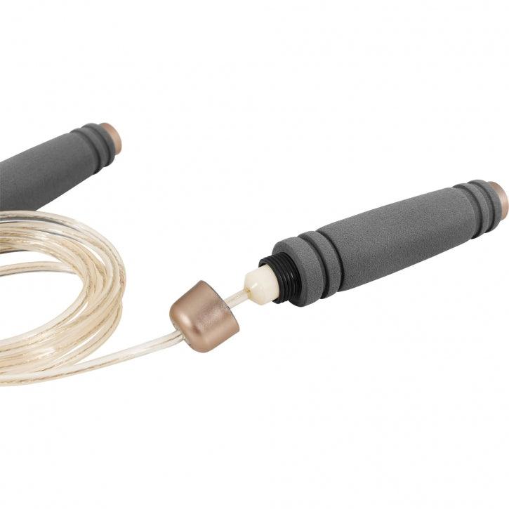 Coardă de sărit Speed Rope gri/auriu 300 cm