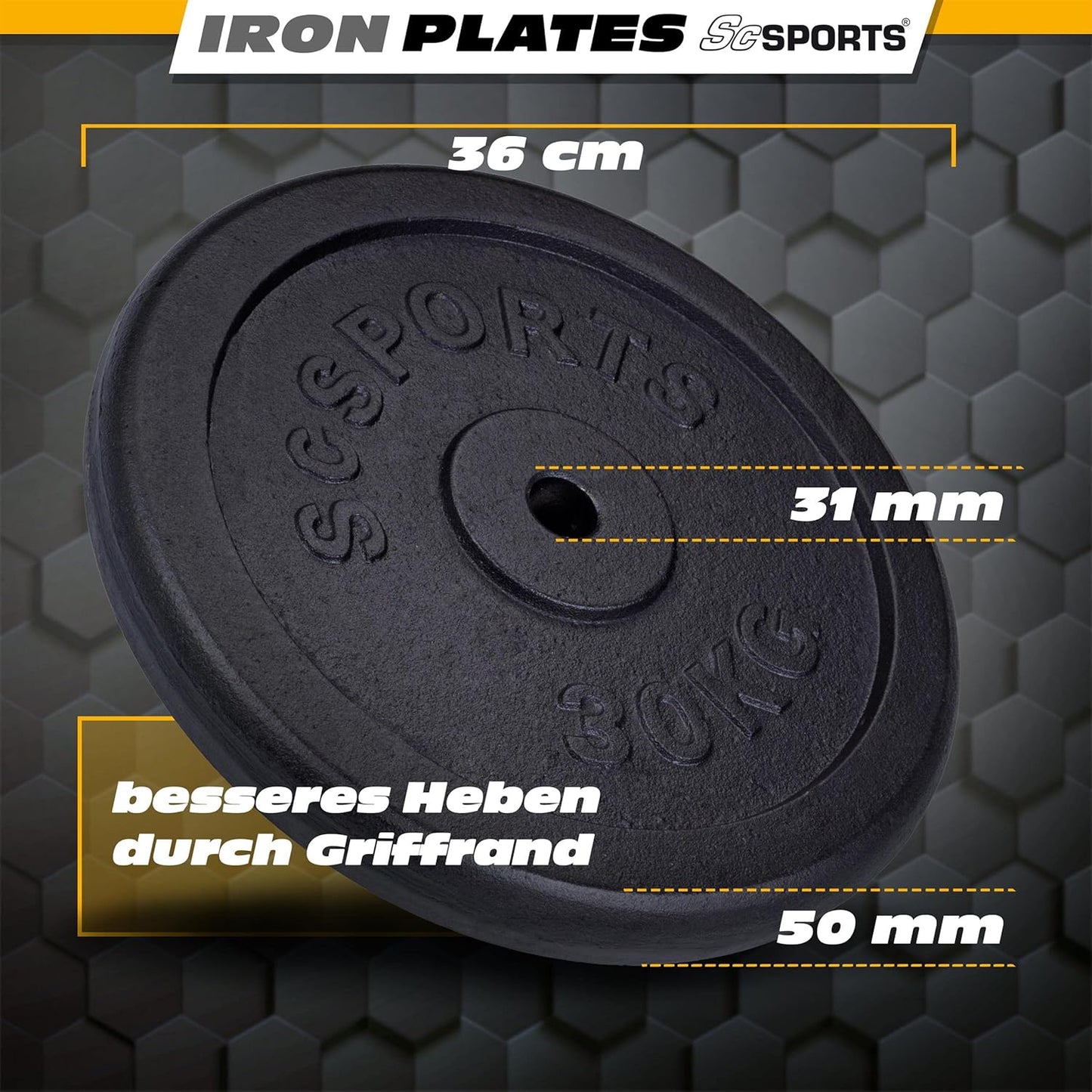 Discuri de halteră din fontă 20 - 120 kg