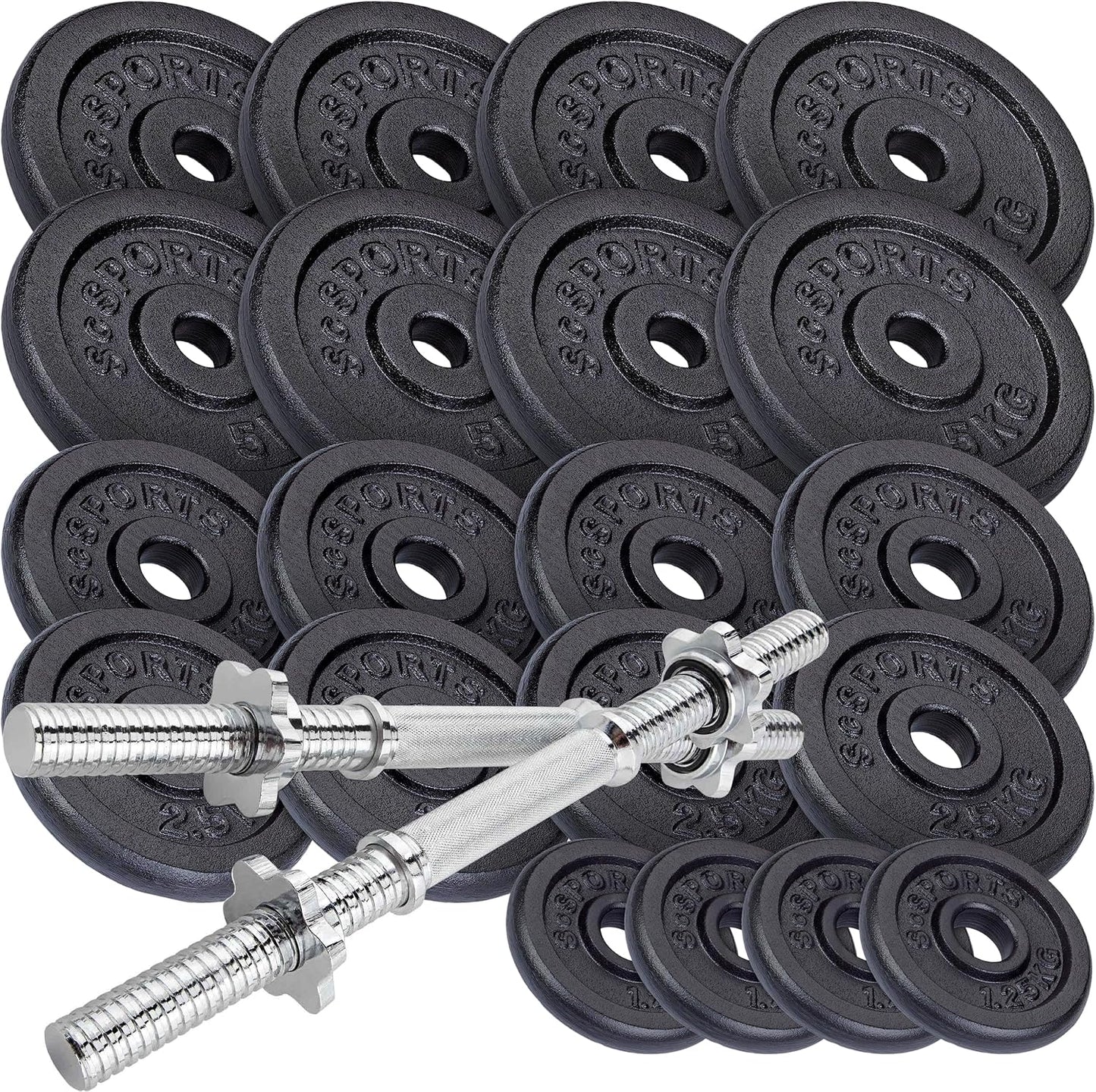 Set de gantere din fontă 70 kg