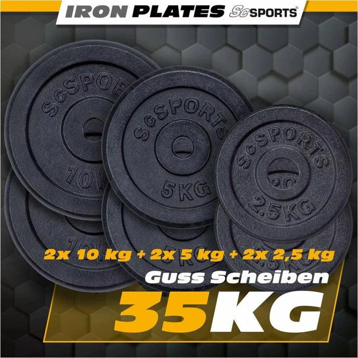 Set de discuri de greutate, 27 - 60 KG, 30/31 mm, fonta ScSports
