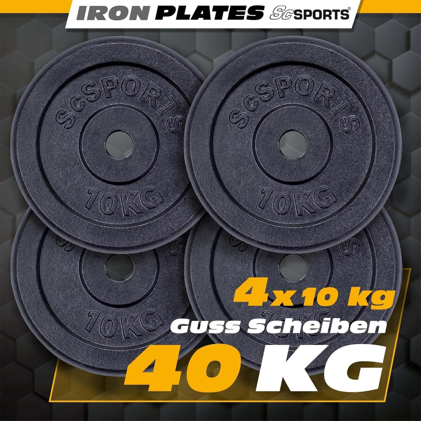 Set de discuri de haltere din fontă 15 - 60 kg