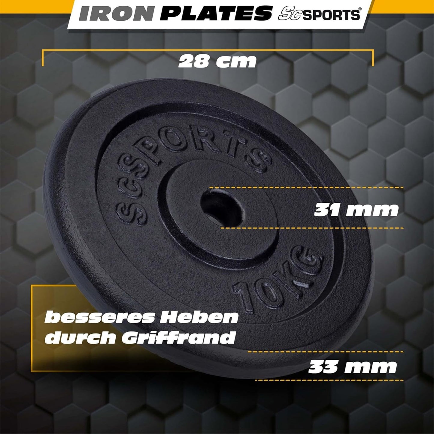 Set de discuri de haltere din fontă 15 - 60 kg