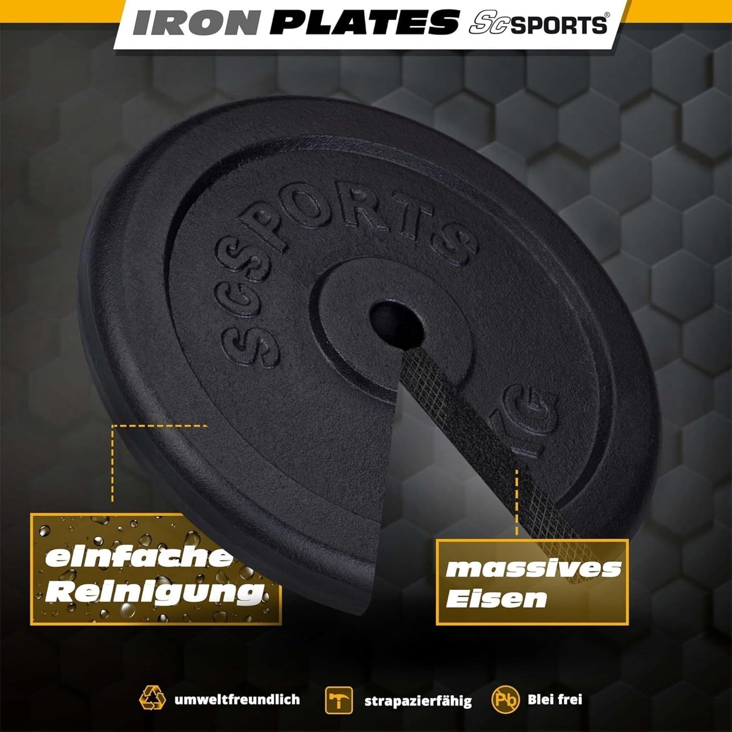 Set de discuri de haltere din fontă 15 - 60 kg
