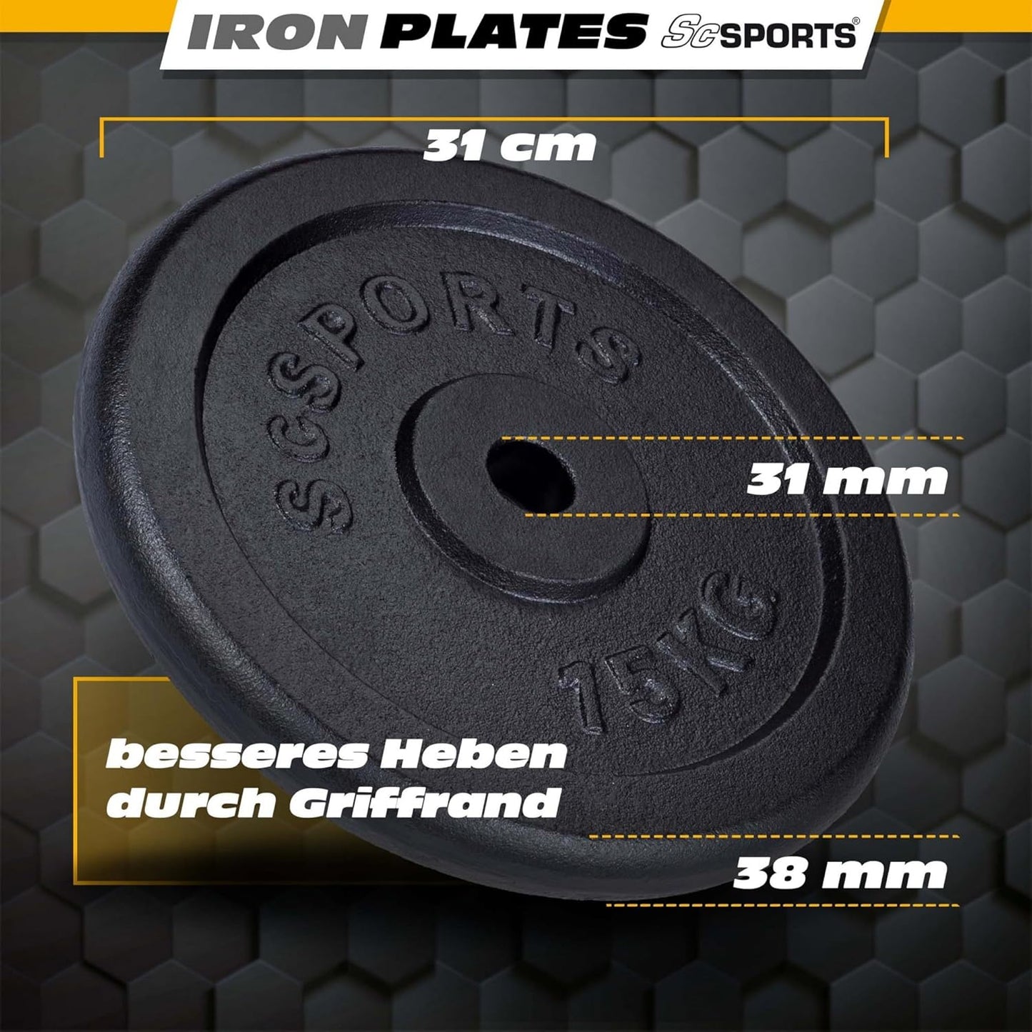 Set de discuri de haltere din fontă 15 - 60 kg