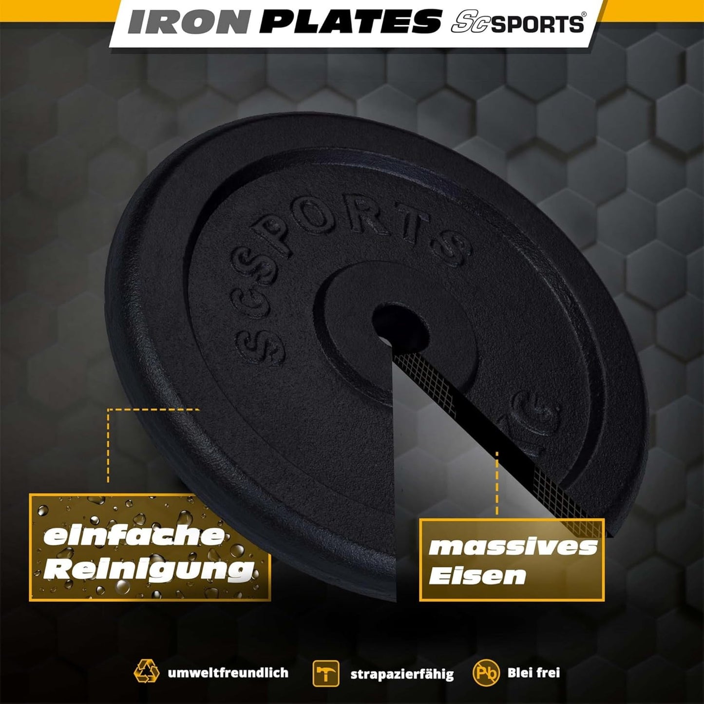 Set de discuri de haltere din fontă 15 - 60 kg