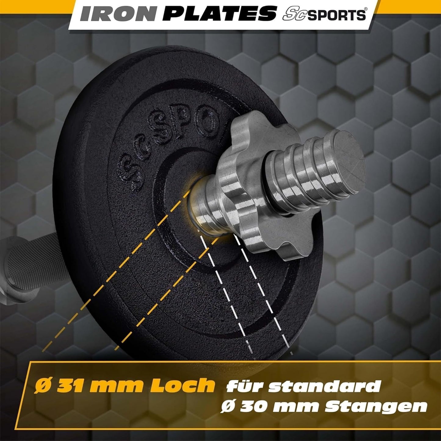 Set de discuri de haltere din fontă 15 - 60 kg