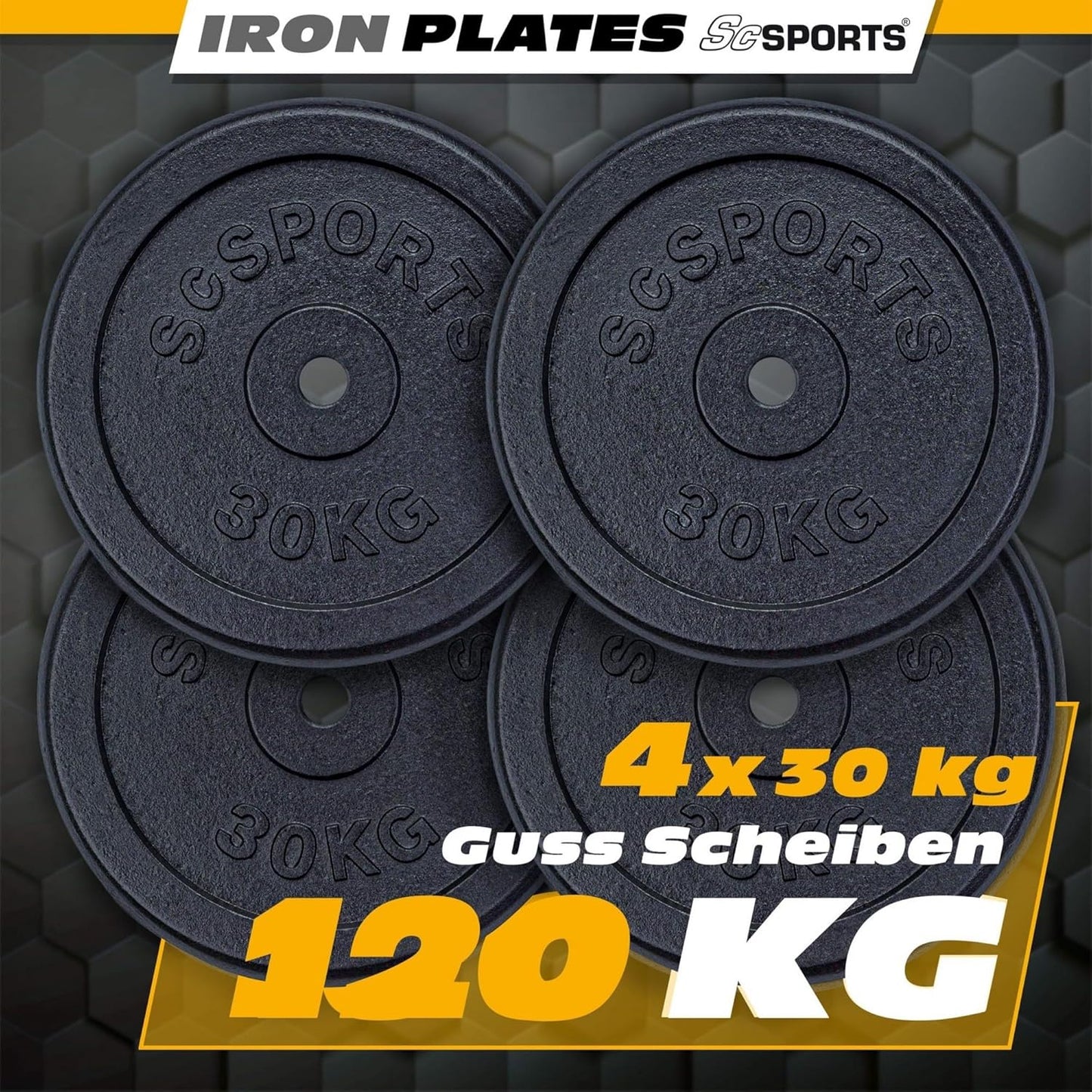 Discuri de halteră din fontă 20 - 120 kg