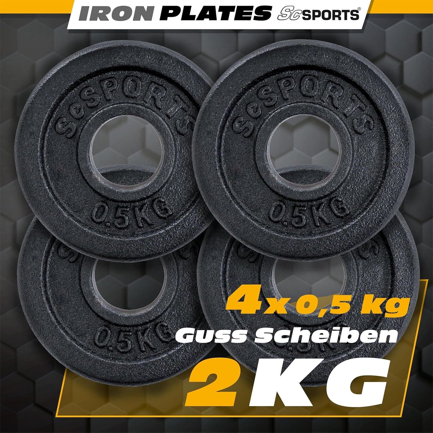 Set de discuri de halteră din fontă 2 - 20 kg
