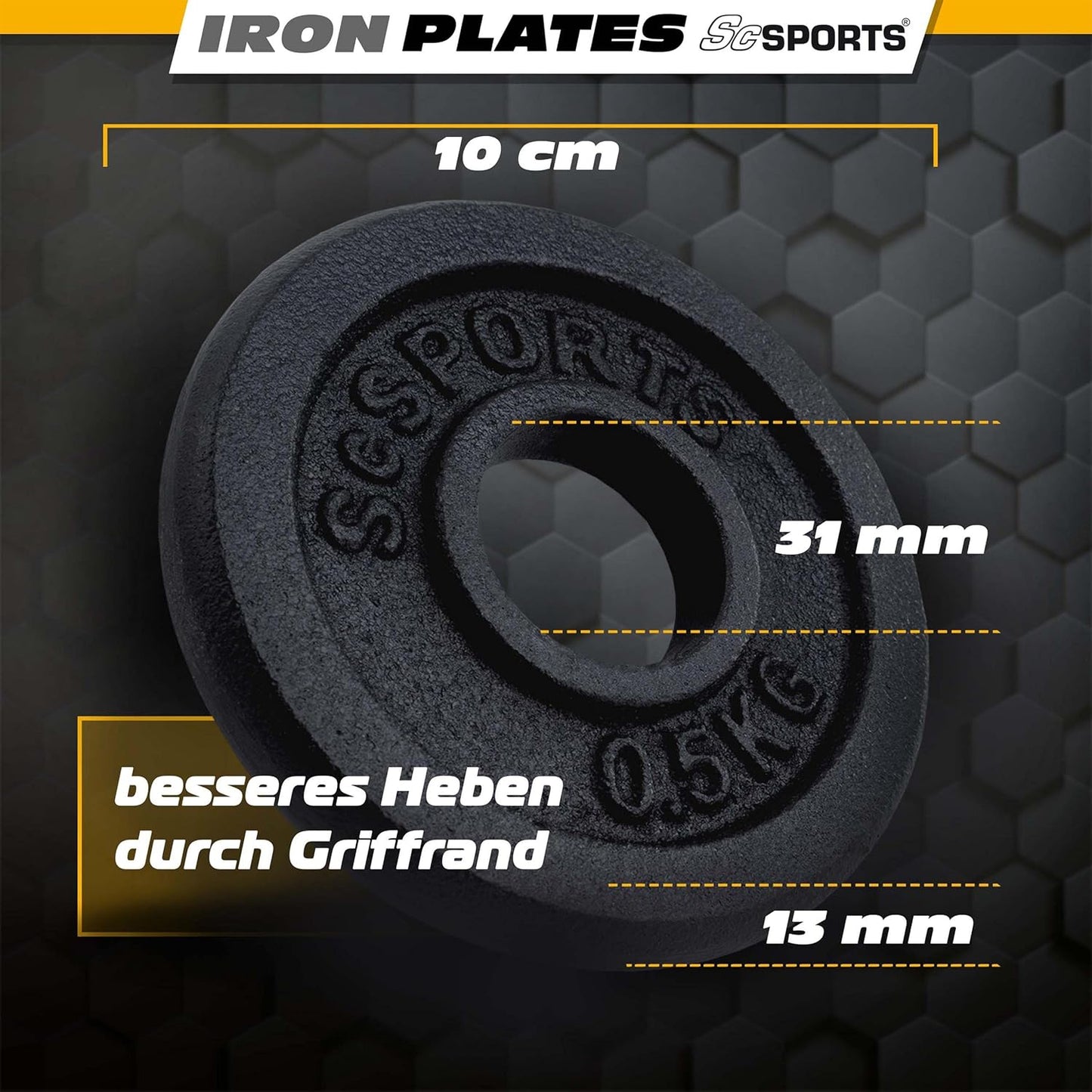 Set de discuri de halteră din fontă 2 - 20 kg