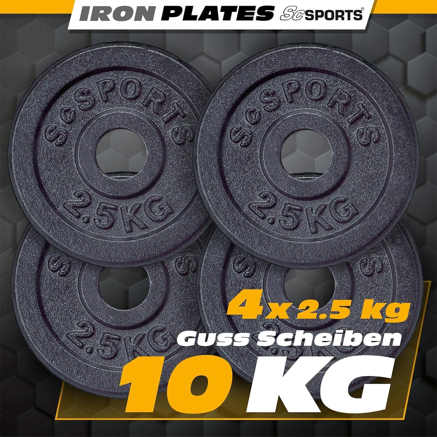 Set de discuri de halteră din fontă 2 - 20 kg