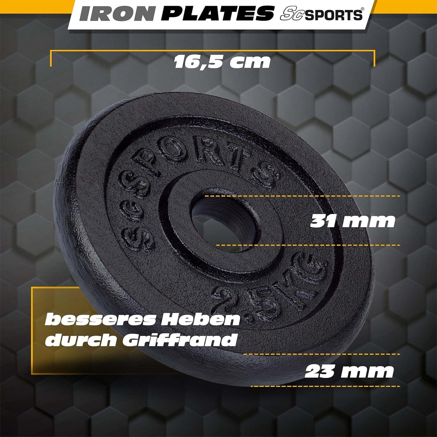 Set de discuri de halteră din fontă 2 - 20 kg