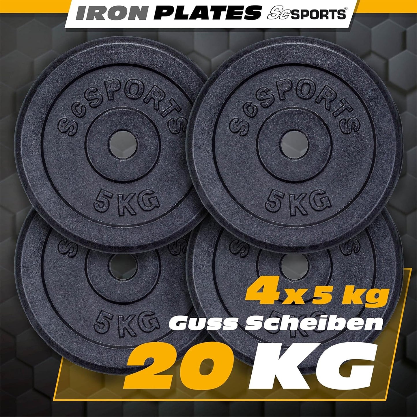 Set de discuri de haltere din fontă 10 - 40 kg