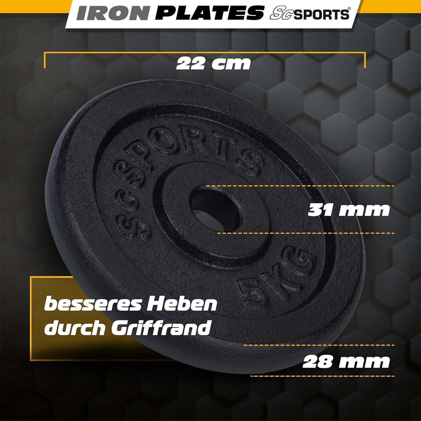 Set de discuri de haltere din fontă 10 - 40 kg