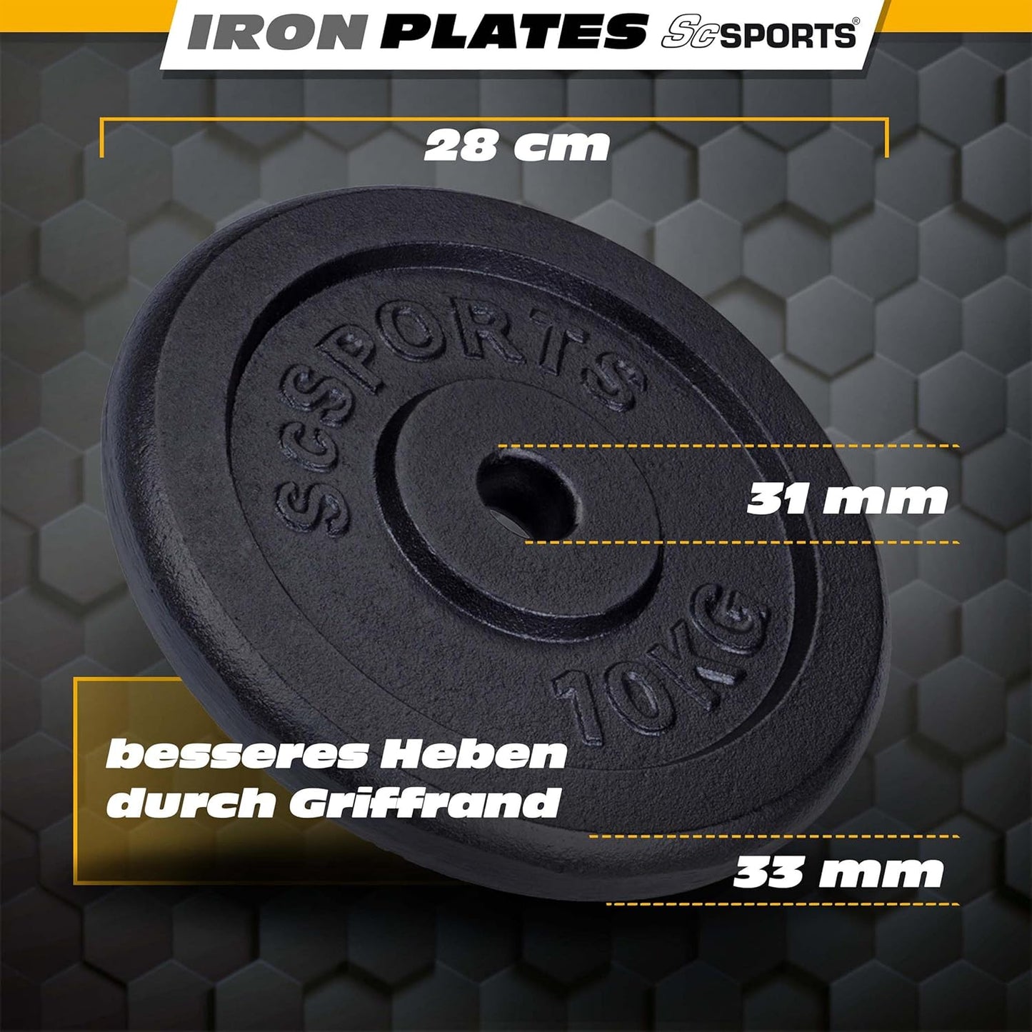 Set de discuri de haltere din fontă 15 - 60 kg