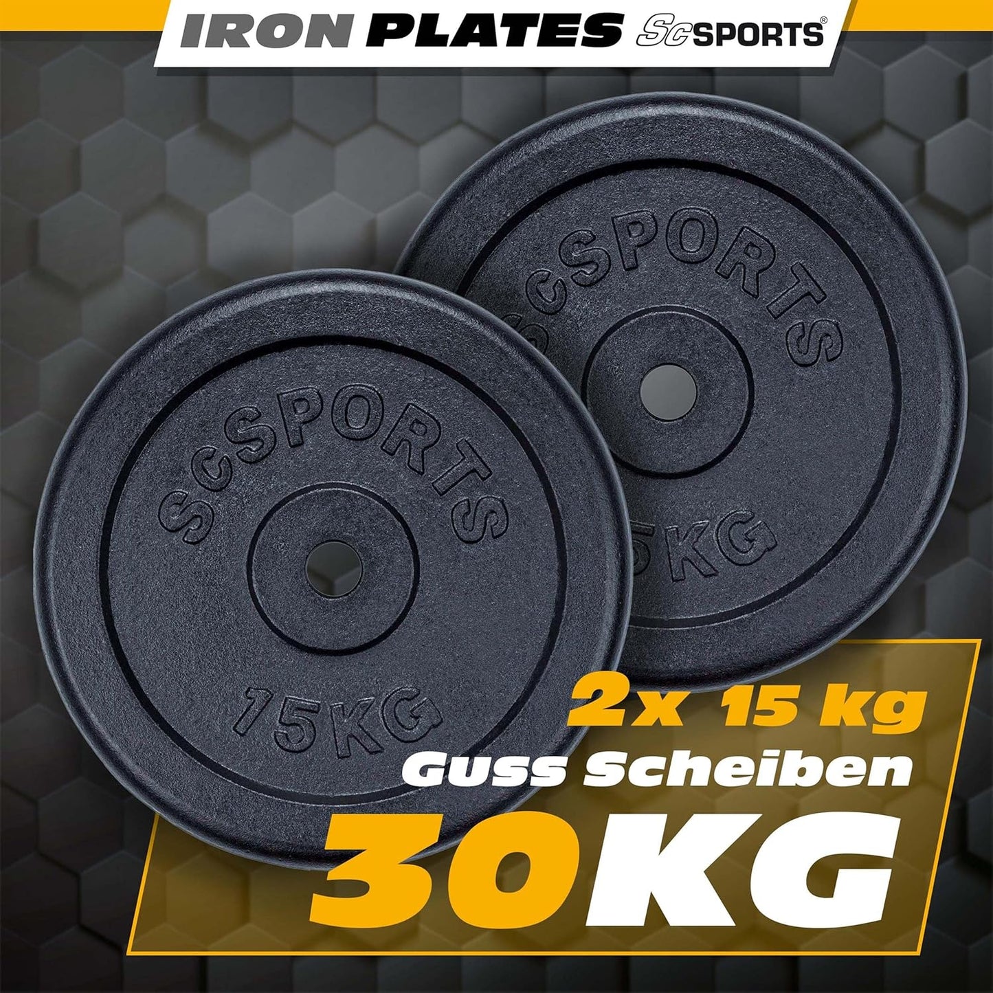Set de discuri de haltere din fontă 15 - 60 kg
