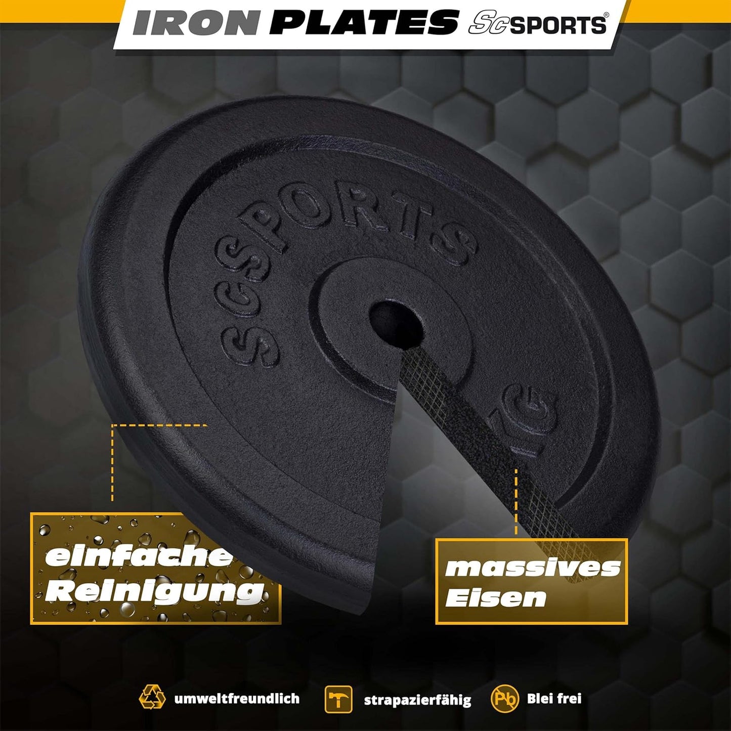 Set de discuri de haltere din fontă 15 - 60 kg